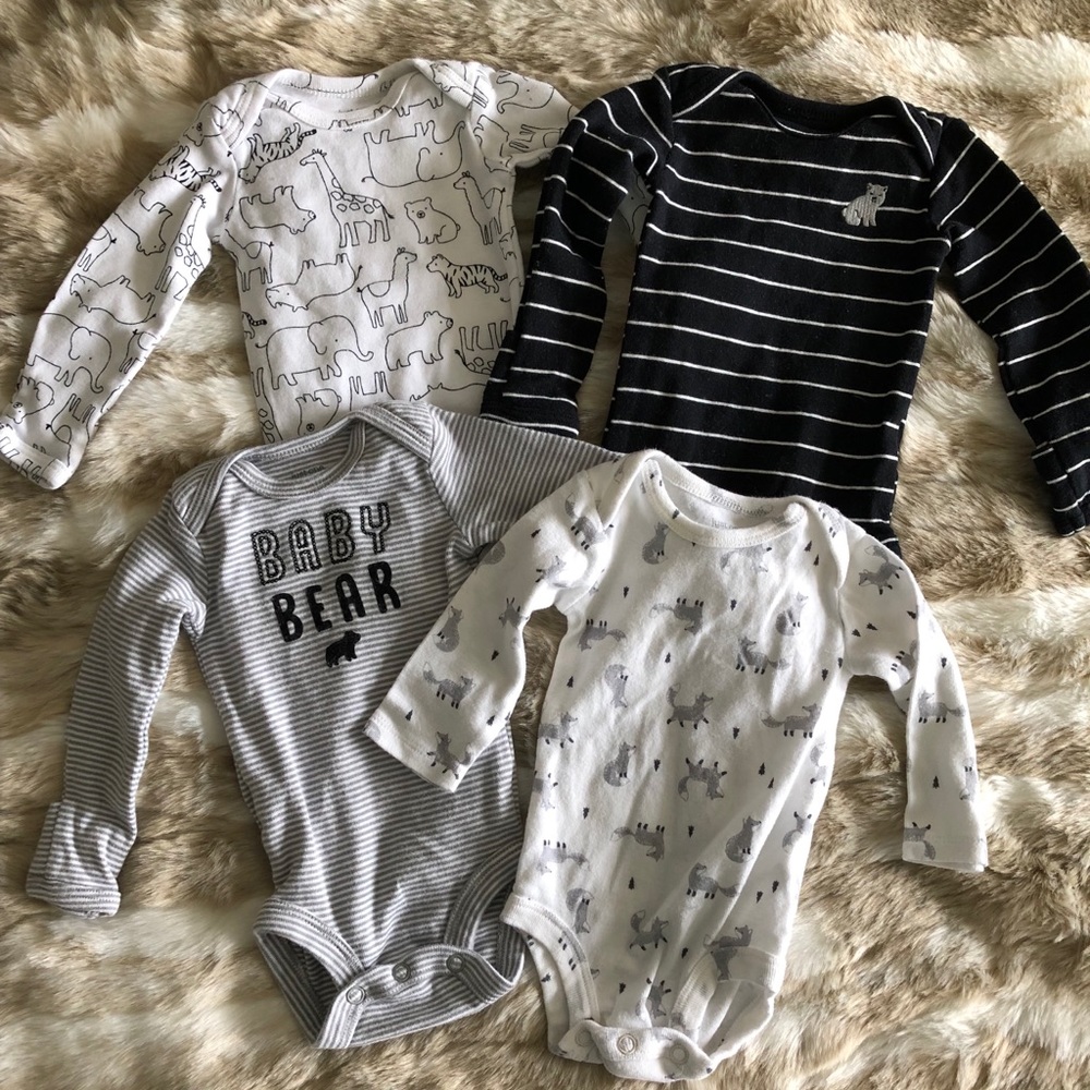 Carter’s long-sleeved onesies.